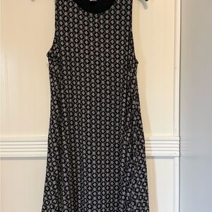 Old Navy Black and White Geometric Midi Dress
